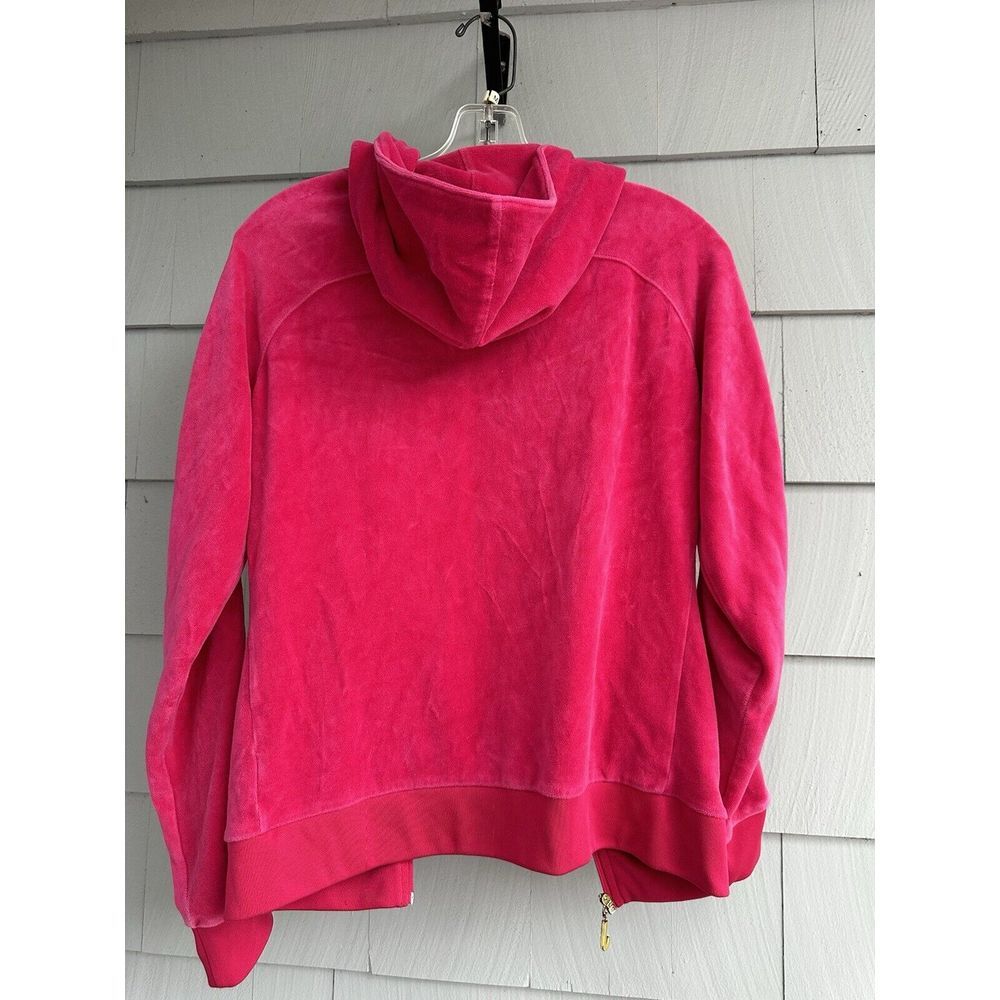 Juicy Couture Soft Velour Hot Pink Track Suit Jacket Pants‎ Set Size Small - Picture 8 of 9